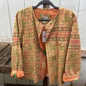 NEW Wings Hawaii vintage kantha JACKET blazer xl